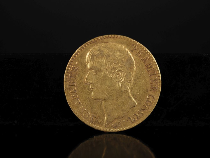 Pièce de 40 Francs or, Bonaparte Premier Consul, An 12-A. FRAIS ACHETE