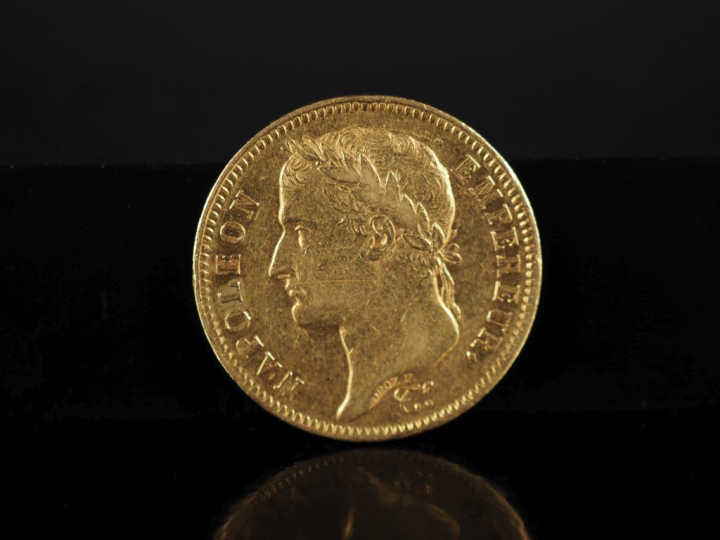 Pièce de 40 Francs or, Napoléon Empereur, 1808-A.  FRAIS ACHETEURS 10%