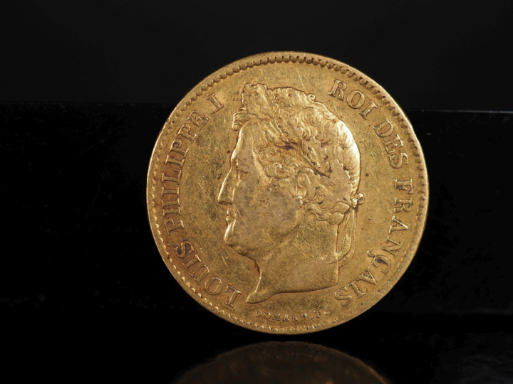 Pièce de 40 Francs or, Louis-Philippe I Roi des Français, 1836-A.  FRA
