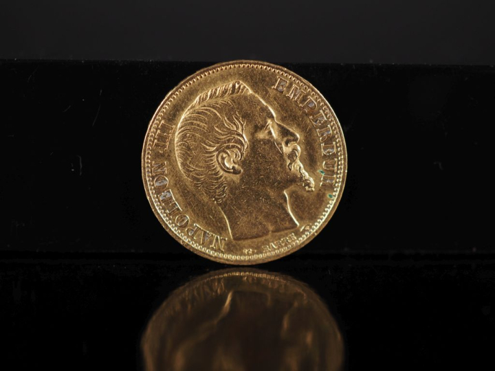 Pièce de 20 Francs or, Napoléon III Empereur 1853-A. FRAIS ACHETEURS 1