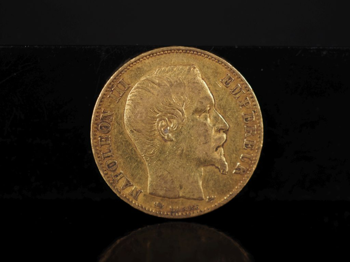 Pièce de 20 Francs or, 1855-D. FRAIS ACHETEURS 10% HT.