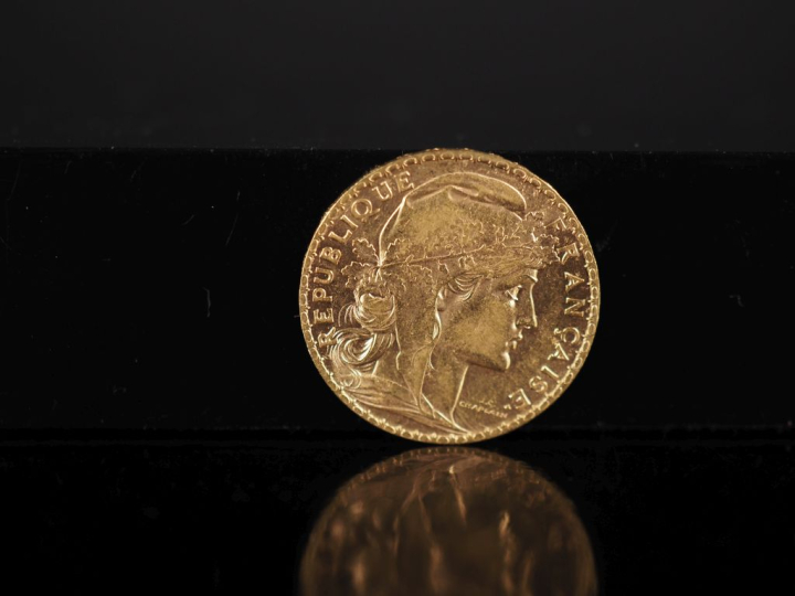 Pièce de 20 Francs or, 1905. FRAIS ACHETEURS 10% HT