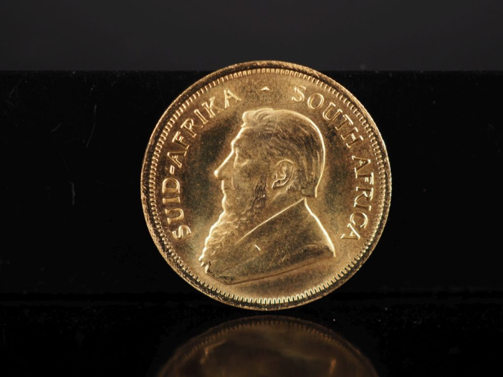 Pièce 1/4 Krugerrand or, 1985.  FRAIS ACHETEURS 10% HT.