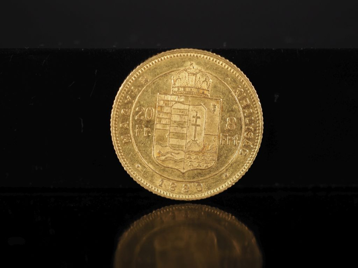Pièce de 20 Francs/8 Forint or, François-Joseph I, 1180. FRAIS ACHETEU