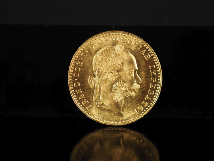 Pièce de 1 Ducat or, François-Joseph, 1915. FRAIS ACHETEURS 10% HT.