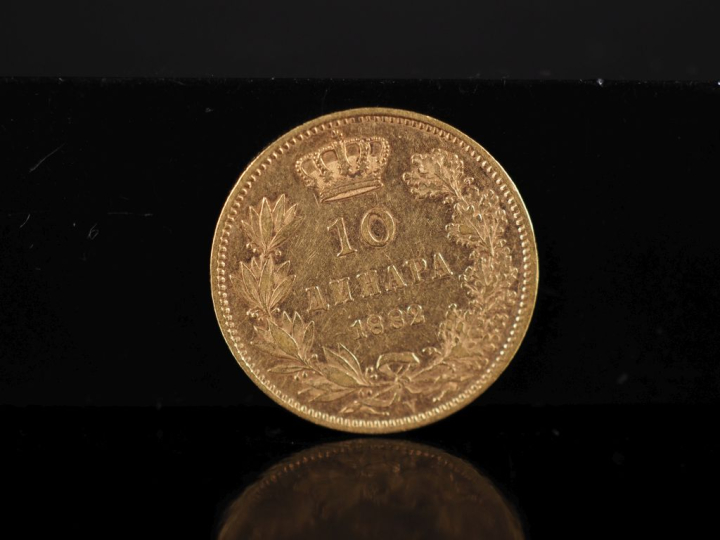 Pièce de 10 Anhapa, Serbie,  1882-V. FRAIS ACHETEURS 10% HT.