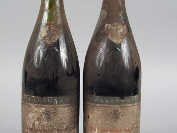 2 BOUTEILLES - CHATEAUNEUF DU PAPE VILLARS PRESUMEE 1920 - 4 et 5 CM/B