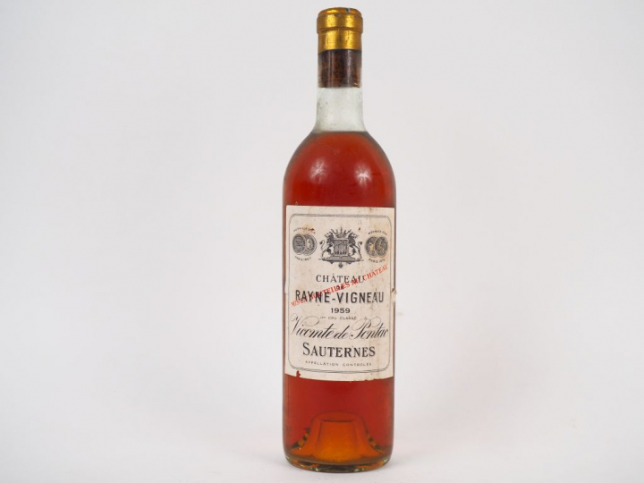 1 BOUTEILLE CHÂTEAU RAYNE VIGNEAU 1er CC SAUTERNES - 1959 - LB
