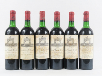 Vente aux enchères 6 BOUTEILLES CHÂTEAU LEOVILLE LAS CASES GCC ST JULIEN - 1974 - 1 BG/5 