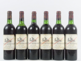 Vente aux enchères 6 BOUTEILLES CHÂTEAU BEYCHEVELLE GCC ST JULIEN - 1976 1 BG/4 LB/1 HEP-
