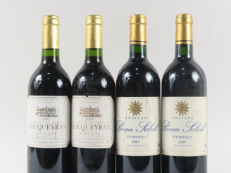 Vente aux enchères 4 BOUTEILLES : 2 CHÂTEAU BEAU SOLEIL POMEROL 2001 - 2 CHÂTEAU BOUSQUEY