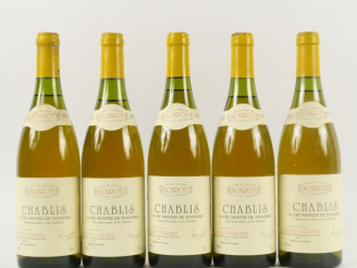 Vente aux enchères 5 BOUTEILLES CHABLIS 1er CRU 'MONTÉE DE TONNERRE' A. NOIROT CARRIÈRE -