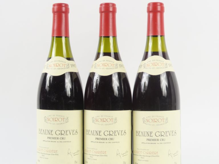 3 BOUTEILLES BEAUNE GRÈVES 1er CRU A. NOIROT CARRIÈRE 1993