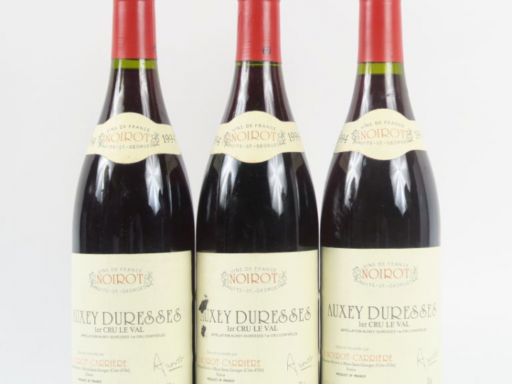 3 BOUTEILLES AUXEY DURESSES 1er CRU 'LE VAL' A. NOIROT CARRIÈRE - 1994