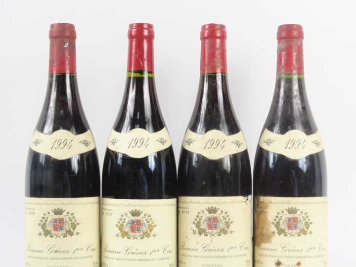 4 BOUTEILLES BEAUNE GRÈVES 1er CRU P. LAFOREST - 1994 - 1 ET
