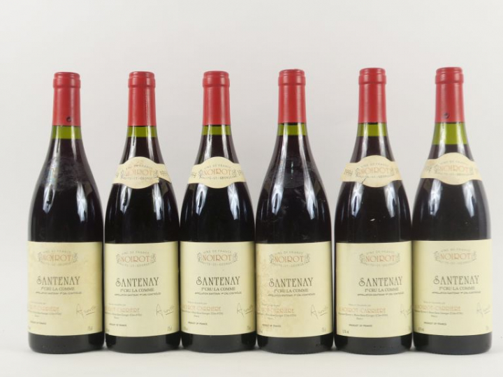 6 BOUTEILLES SANTENAY 1er CRU ' LA COMME' A. NOIROT CARRIÈRE - 1994 - 