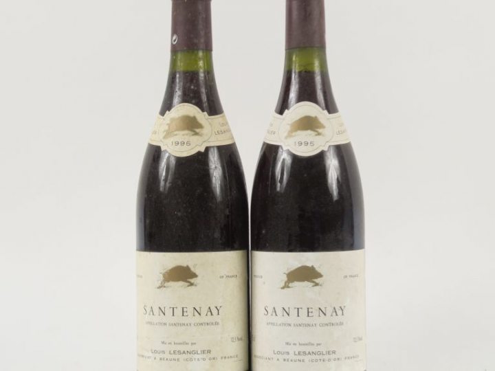 2 BOUTEILLES SANTENAY LOUIS LESANGLIER - 1995
