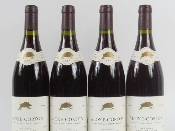 4 BOUTEILLES ALOXE CORTON LOUIS LESANGLIER - 1995