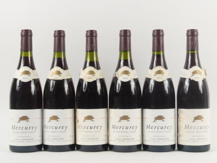6 BOUTEILLES MERCUREY LOUIS LESANGLIER - 1995
