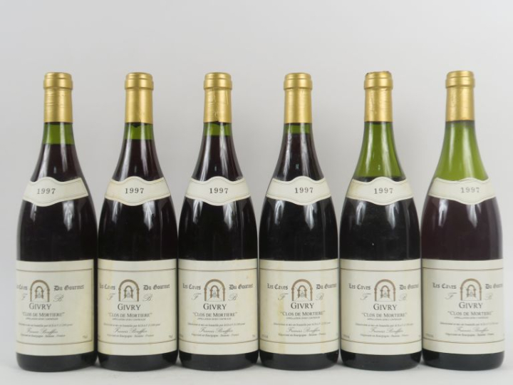 6 BOUTEILLES GIVRY 'CLOS DE MORTIÈRE' FRANCOIS BOUFFIER - 1997 - 2 à 6