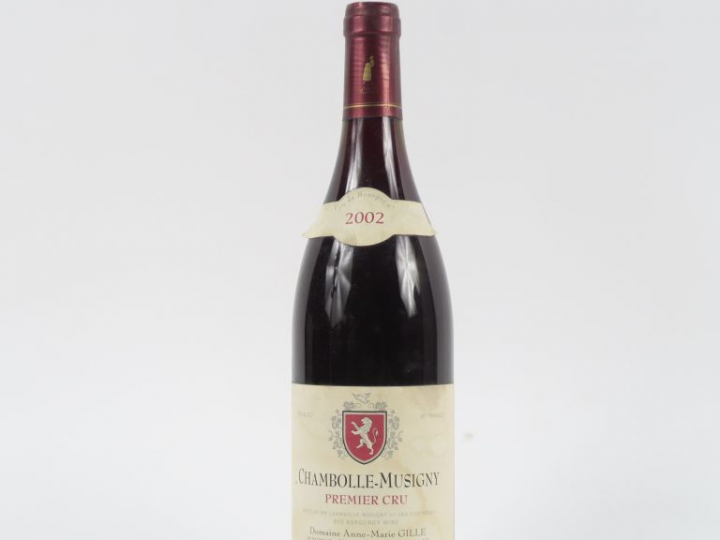 1 BOUTEILLE CHAMBOLLE MUSIGNY 1er CRU DOMAINE ANNE MARIE GILLE - 2002
