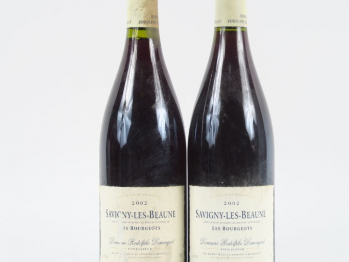 2 BOUTEILLES SAVIGNY LES BEAUNE DOMAINE RODOLPHE DEMOUGEOT  - 2002