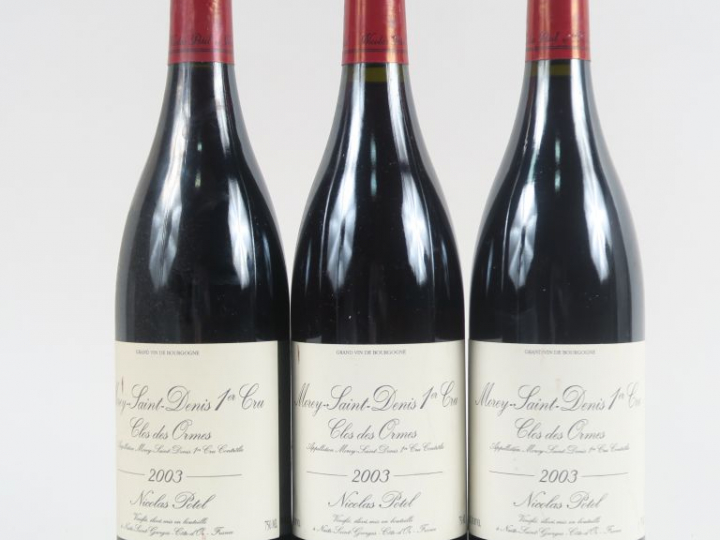 3 BOUTEILLES MOREY SAINT DENIS 1er CRU 'CLOS DES ORMES' NICOLAS POTEL 
