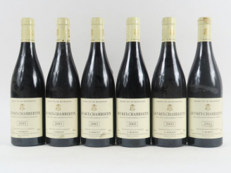 Vente aux enchères 6 BOUTEILLES GEVREY CHAMBERTIN T. MORTET - 2003