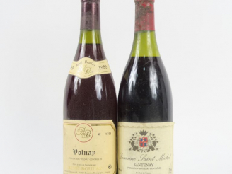 Vente aux enchères 2 BOUTEILLES : 1 VOLNAY RENÉ BOULAY 1989 - 1 SANTENAY DOMAINE SAINT MI