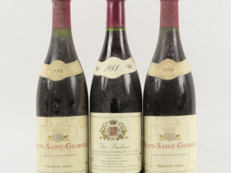 Vente aux enchères 3 BOUTEILLES NUITS SAINT GEORGES : 1 1er CRU 'LES PRULIERS' P. LAFORES