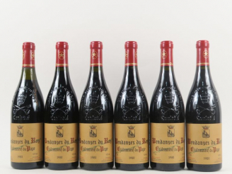 Vente aux enchères 6 BOUTEILLES VENDANGES DU ROY CHÂTEAUNEUF DU PAPE - 1981 - CBO