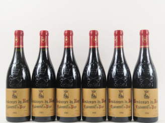 Vente aux enchères 6 BOUTEILLES VENDANGES DU ROY CHÂTEAUNEUF DU PAPE - 1981 - CBO
