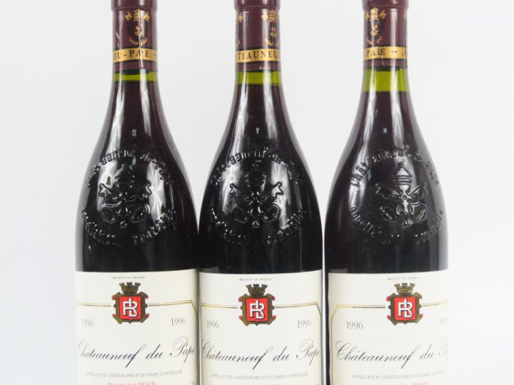 3 BOUTEILLES CHÂTEAUNEUF DU PAPE LÉON BARRAL - 1996