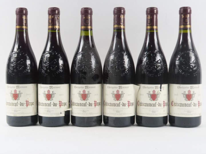 6 BOUTEILLES GREGOIRE MORSANT CHÂTEAUNEUF DU PAPE - 2003