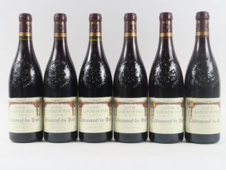 Vente aux enchères 3 BOUTEILLES CHÂTEAUNEUF DU PAPE 2004 : 2 LA PONTIFICALE - 1 MAS DE BO