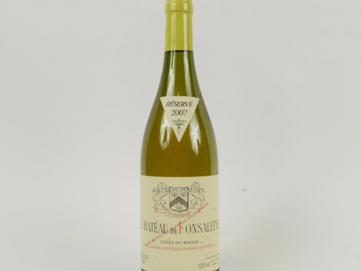 1 BOUTEILLE CHÂTEAU DE FONSALETTE BLANC CÔTES DU RHÔNE - 2007