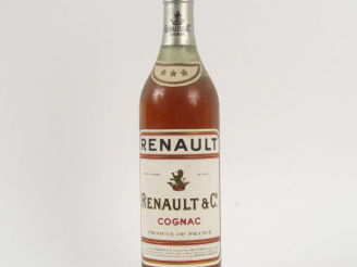Vente aux enchères 1 VIEILLE BOUTEILLE COGNAC RENAULT - CAPS ÉTAIN