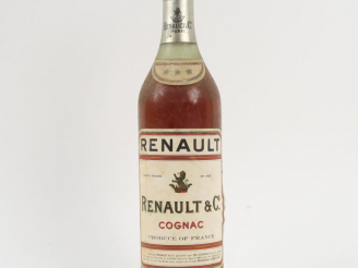 Vente aux enchères 1 VIEILLE BOUTEILLE COGNAC RENAULT - CAPS ÉTAIN