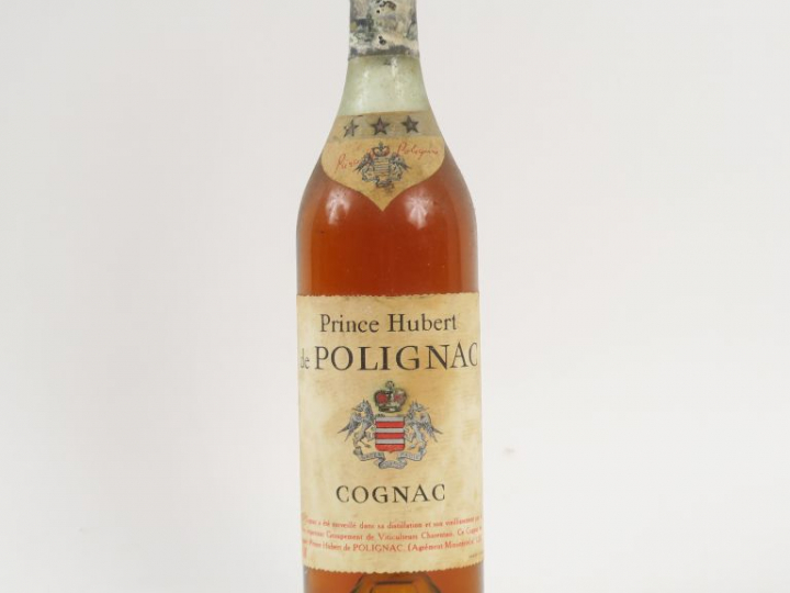 1 VIEILLE BOUTEILLE COGNAC PRINCE HUBERT DE POLIGNAC