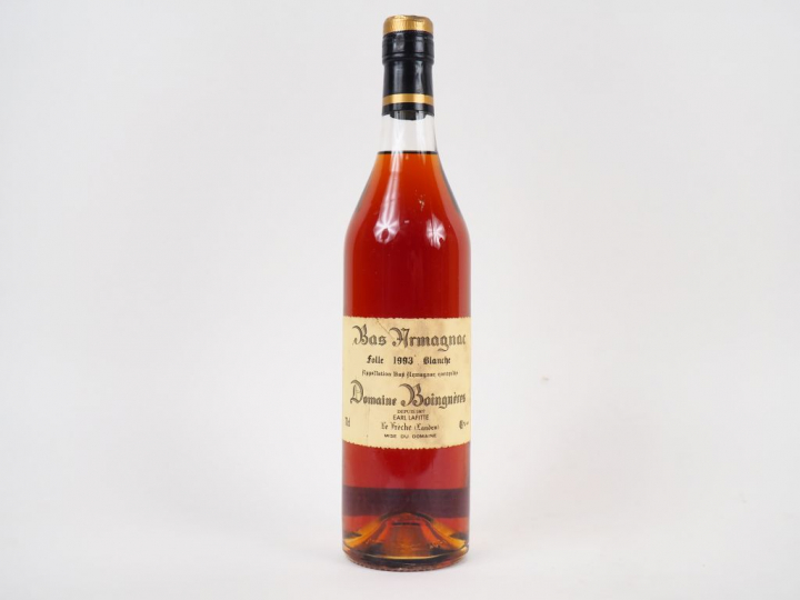 1 BOUTEILLE BAS ARMAGNAC 'FOLLE BLANCHE' DOMAINE BOINGNÈRES 49° - 1993