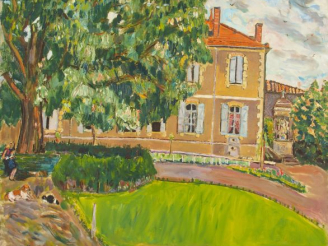 Vente aux enchères Mario CAVAGLIERI 'Chez Liette'. Huile sur toile, signée en bas à gauch