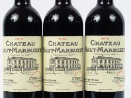 Vente aux enchères 3 BOUTEILLES CHÂTEAU HAUT MARBUZET ST ESTEPHE - 2010