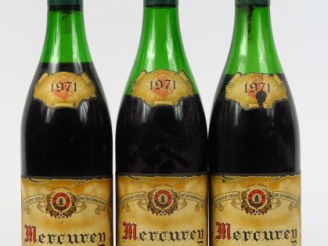 Vente aux enchères 3 BOUTEILLES MERCUREY C. GIROUD - 1971 - 4 cm/6 cm/8 cm