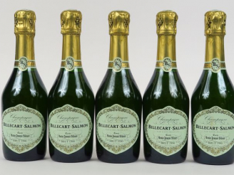 Vente aux enchères 5 DEMIES BOUTEILLES CHAMPAGNE BILLECART SALMON - 1990