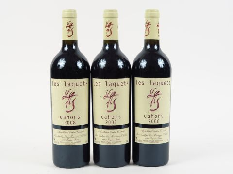 3 BOUTEILLES LES LAQUETS COSSE MAISONNEUVE CAHORS - 2008