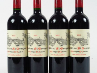Vente aux enchères 4 BOUTEILLES CHÂTEAU ST GEORGES ST EMILION - 2013