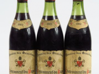 Vente aux enchères 3 BOUTEILLES CHATEAUNEUF DU PAPE 'DOMAINE DES SENECHAUX' L. RAYNAUD - 