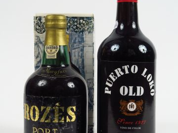 2 BOUTEILLES PORTO : 1 VIEUX ROZES - 1 PUERTO LOCO OLD