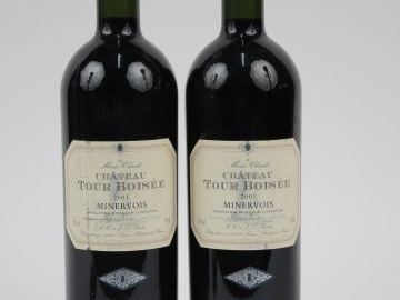 2 BOUTEILLES CHÂTEAU TOUR BOISEE 'JARDIN SECRET' MINERVOIS - 2001