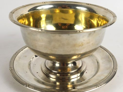 Drageoir de style Louis XVI en  métal argenté